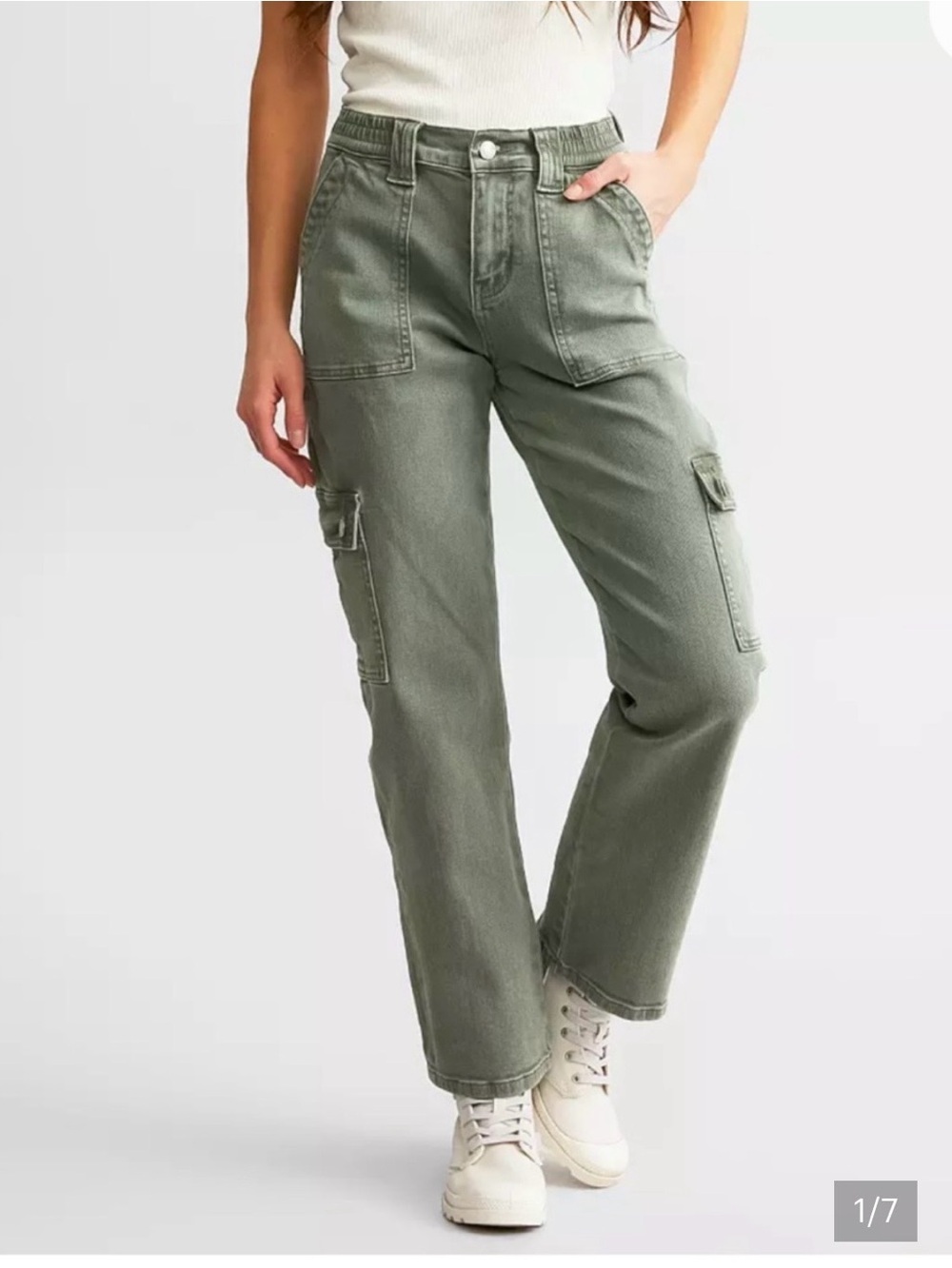 VERVET BY FLYING MONKEY High Rise Stretch Cargo Pants